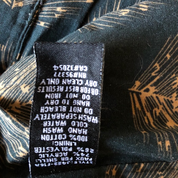 Faux Fur Brown Vintage style Vest Couture inspired Accent added Sz S - Picture 6 of 6